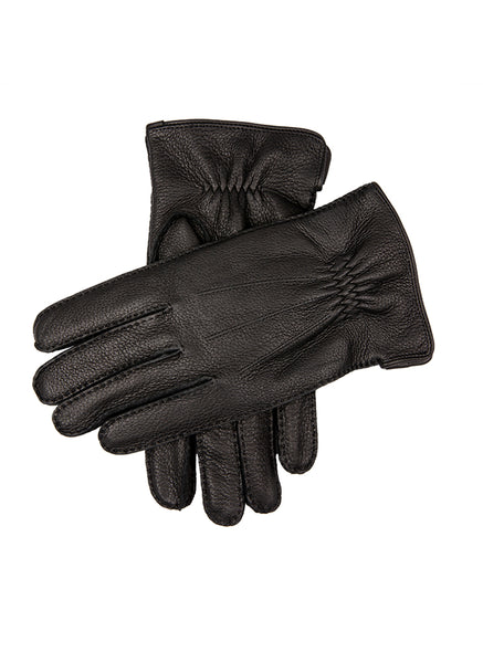 Mens black Deerskin Leather Gloves