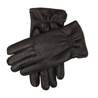 Mens black Deerskin Leather Gloves