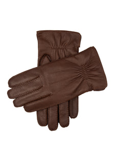 Men's Brown Deerskin Leather Gloves