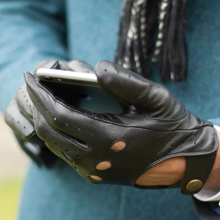 Silberstein | Herren Touchscreen Leder Fahrhandschuhe