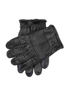 Men’s Touchscreen Water-Resistant Goatskin Leather Gloves with Stitch Detail