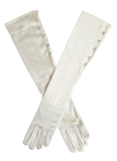 Lange Satin-Handschuhe für Damen unterhalb des Ellenbogens