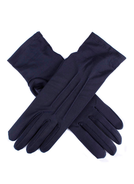 Women's Three-Point Matt Satin Gloves in navy