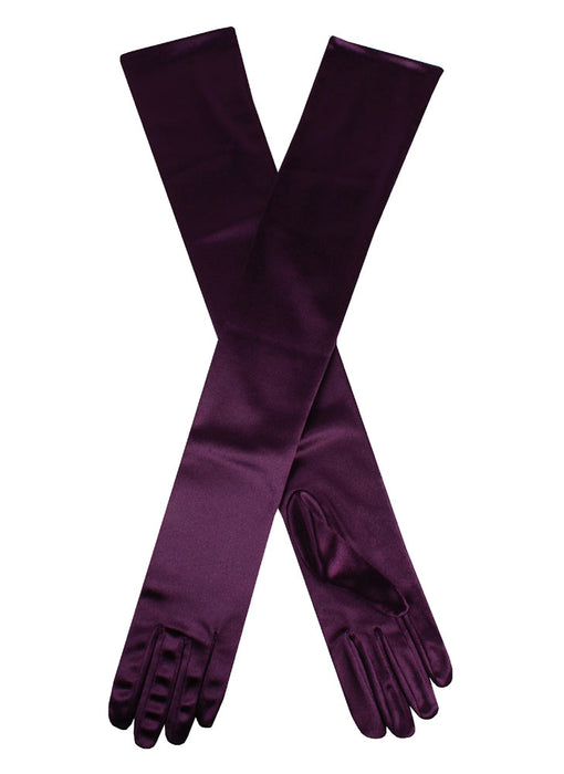 handschuhe elegant Damen Lange Vollständige Satin Abendhandschuhe