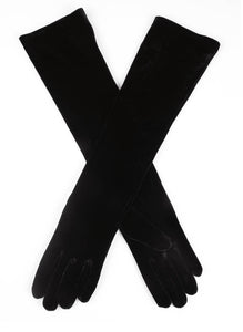 Women's Long Above-Elbow Velvet Gloves