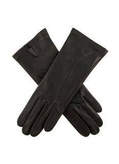 Women's Three-Point Silk-Lined Leather Gloves