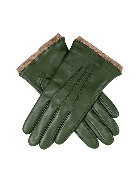 Green leather cheap gloves mens