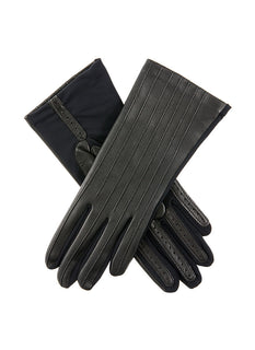 Women's Leather and Elastane Gloves