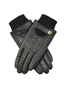 Damen Touchscreen Lederhandschuhe mit Stud Detail
