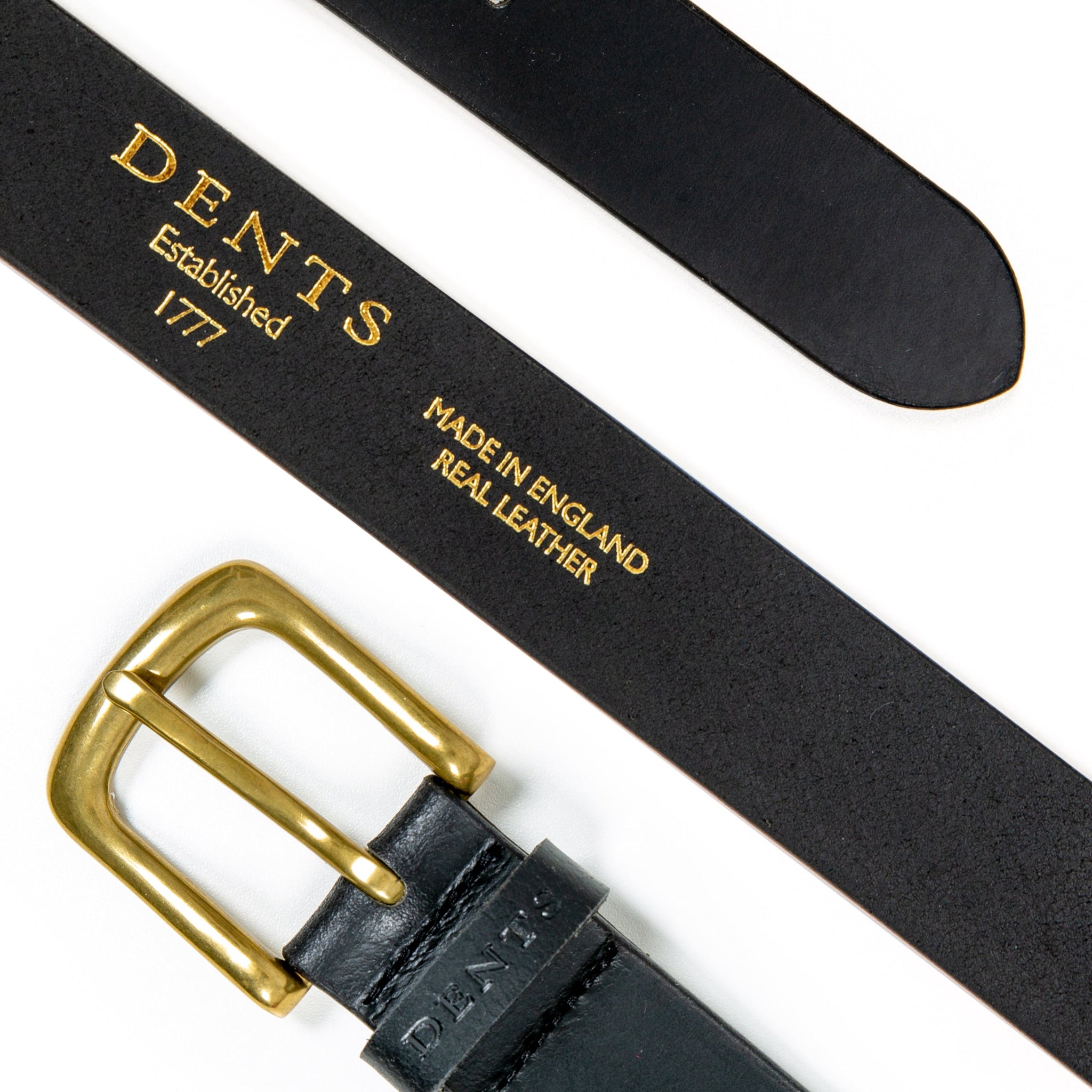 designer dress belt subtle logo square buckle brushed finish 32mm Men's Lined Full-Grain Leather Belt with Brass Buckle